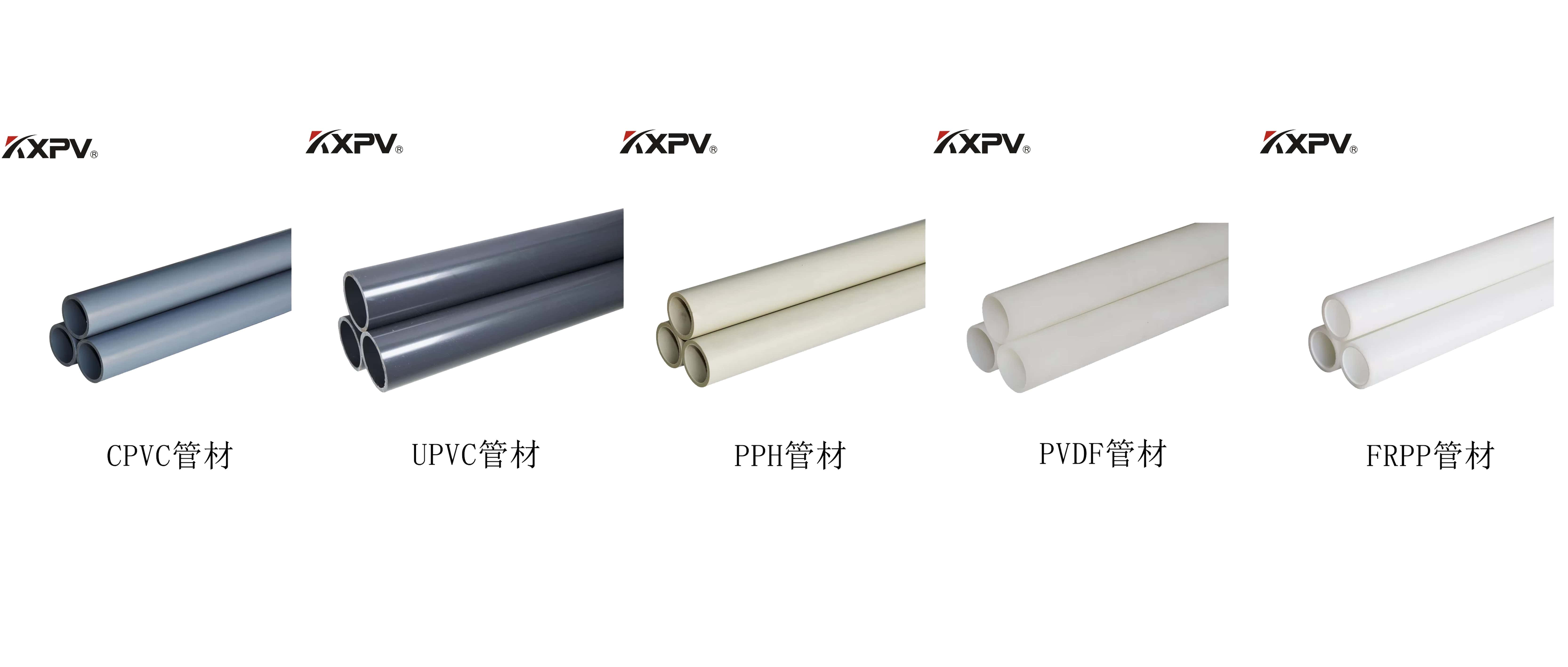 PVC、CPVC、UPVC、PP、FRP的區別及特點